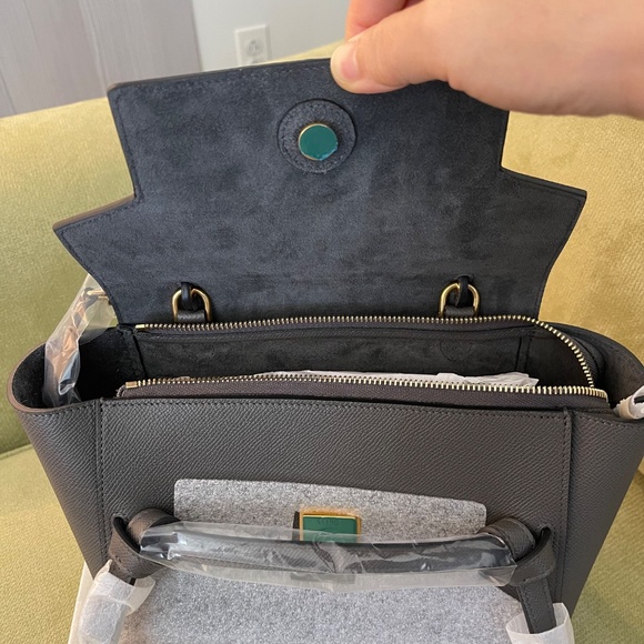 NWT. CELINE MICRO BELT BAG IN GRAINED CALFSKIN. COLOR: GREY - Picture 4 of 10